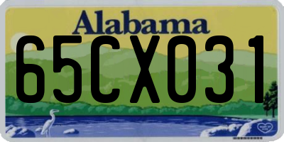 AL license plate 65CX031