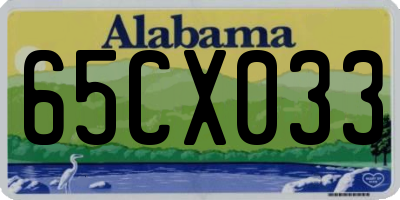 AL license plate 65CX033