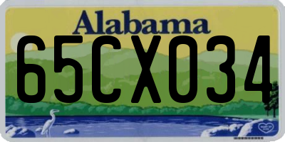 AL license plate 65CX034