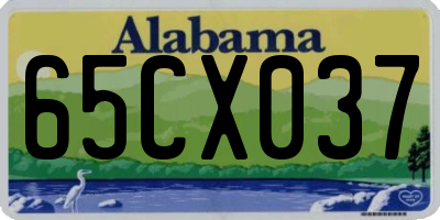 AL license plate 65CX037