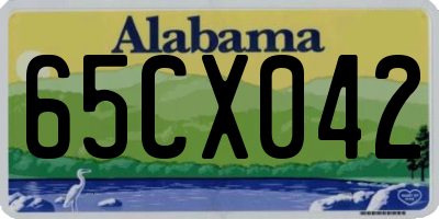 AL license plate 65CX042