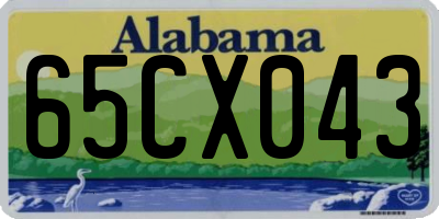 AL license plate 65CX043