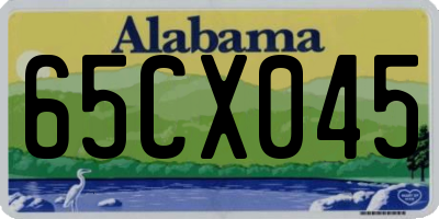 AL license plate 65CX045