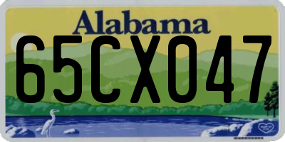 AL license plate 65CX047