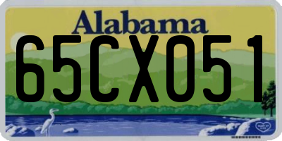 AL license plate 65CX051