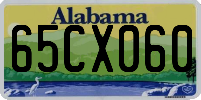 AL license plate 65CX060