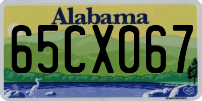 AL license plate 65CX067