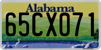 AL license plate 65CX071