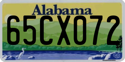 AL license plate 65CX072