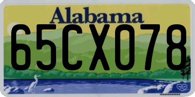 AL license plate 65CX078