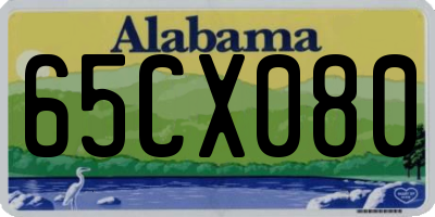 AL license plate 65CX080