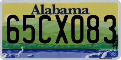 AL license plate 65CX083