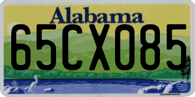 AL license plate 65CX085