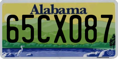 AL license plate 65CX087