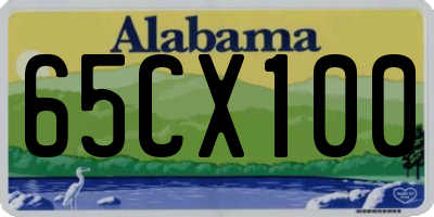 AL license plate 65CX100