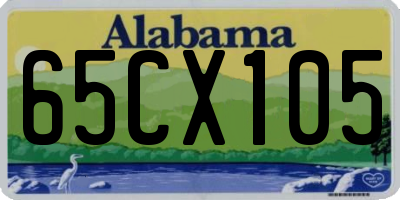 AL license plate 65CX105