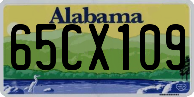 AL license plate 65CX109
