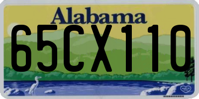 AL license plate 65CX110