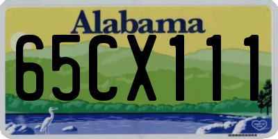 AL license plate 65CX111