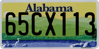 AL license plate 65CX113