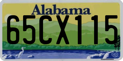 AL license plate 65CX115