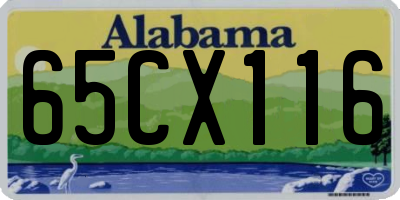 AL license plate 65CX116