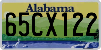 AL license plate 65CX122