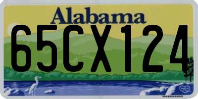 AL license plate 65CX124