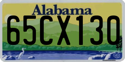 AL license plate 65CX130