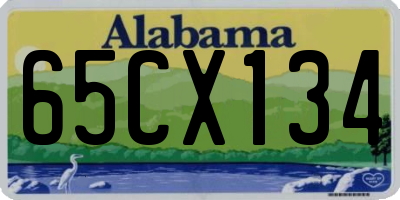 AL license plate 65CX134