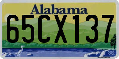 AL license plate 65CX137