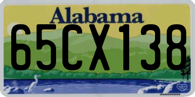 AL license plate 65CX138
