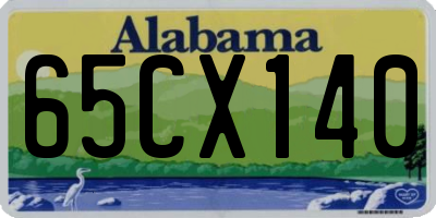 AL license plate 65CX140