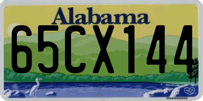 AL license plate 65CX144
