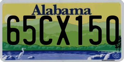 AL license plate 65CX150