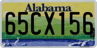 AL license plate 65CX156