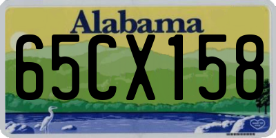 AL license plate 65CX158