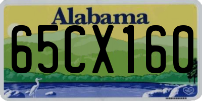 AL license plate 65CX160