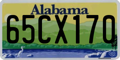 AL license plate 65CX170