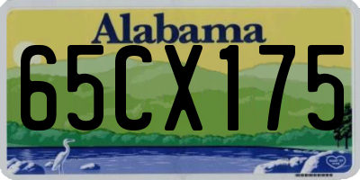AL license plate 65CX175