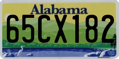 AL license plate 65CX182