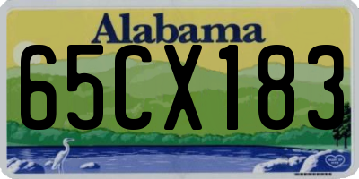 AL license plate 65CX183