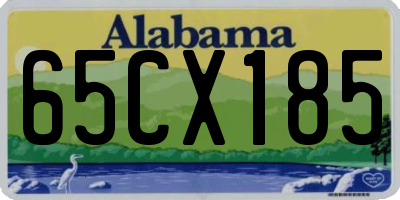 AL license plate 65CX185