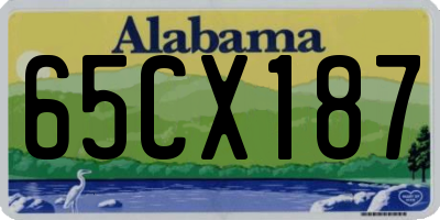 AL license plate 65CX187
