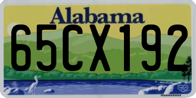 AL license plate 65CX192