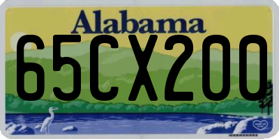 AL license plate 65CX200
