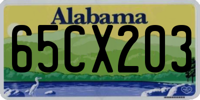 AL license plate 65CX203
