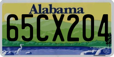 AL license plate 65CX204
