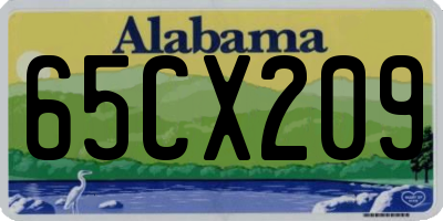 AL license plate 65CX209