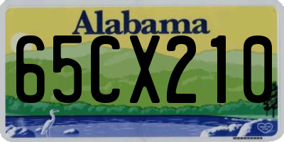 AL license plate 65CX210
